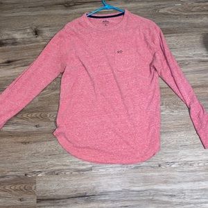 Hollister crewneck men’s, medium, pale, red, long sleeve shirt